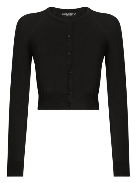  Dolce & Gabbana Button-up Cropped Cardigan - Black 
