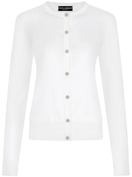  Dolce & Gabbana Button-up Silk Cardigan - White 