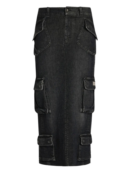  Dolce & Gabbana Cargo-pocket Midi Skirt - Black 