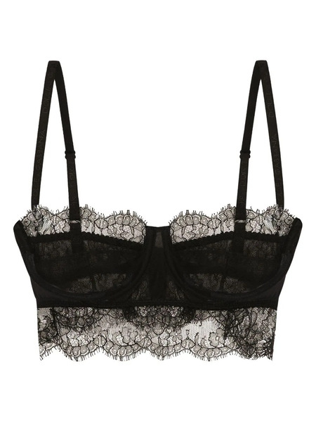  Dolce & Gabbana Chantilly-lace Balconette Bra - Black 