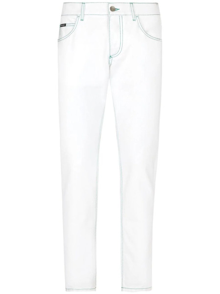  Dolce & Gabbana Cotton Regular Jeans - White 