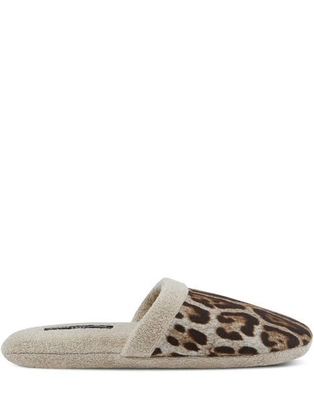  Dolce & Gabbana Cotton Terry Slippers - Neutrals 