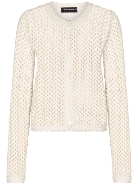  Dolce & Gabbana Crochet-knit Cardigan - Neutrals 