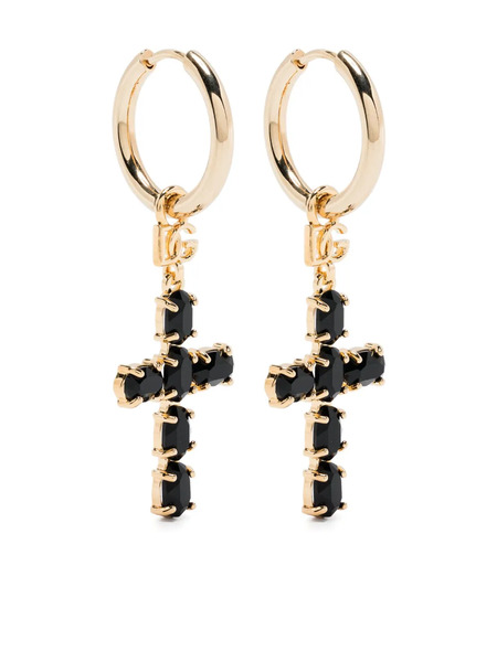  Dolce & Gabbana Cross-charm Drop Earrings - Gold 