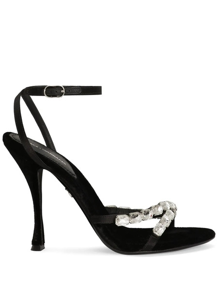  Dolce & Gabbana Crystal-embellished Sandals - Black 