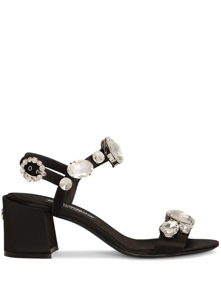 Dolce & Gabbana Crystal-embellished Sandals - Black 