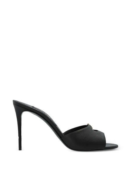  Dolce & Gabbana Cutout Logo Mules - Black 