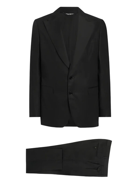  Dolce & Gabbana Deconstructed Satin-lapel Suit - Black 