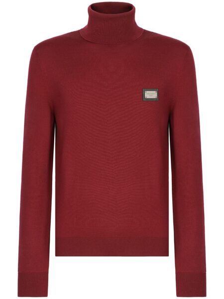  Dolce & Gabbana Dg Essentials Roll-neck Wool Jumper - Red 