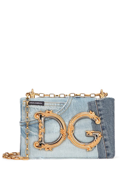  Dolce & Gabbana Dg Girls Patchwork-denim Mini Bag - Blue 