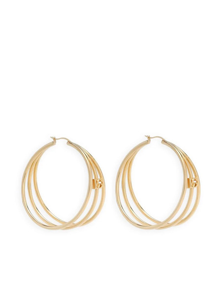  Dolce & Gabbana Dg Logo-charm Multi-hoop Earrings - Gold 