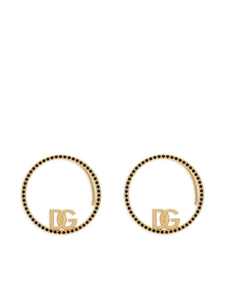  Dolce & Gabbana Dg-logo Embellished Earrings - Gold 