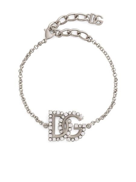  Dolce & Gabbana Dg-logo Fine-link Bracelet - Silver 