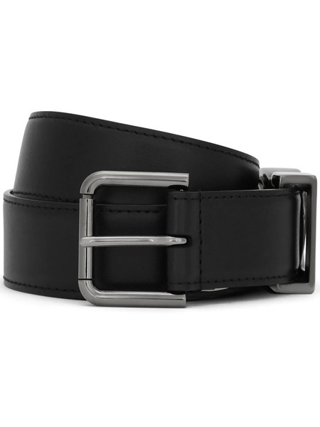  Dolce & Gabbana Dg-logo Leather Belt - Black 