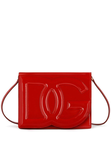  Dolce & Gabbana Dg Logo Leather Crossbody Bag - Red 