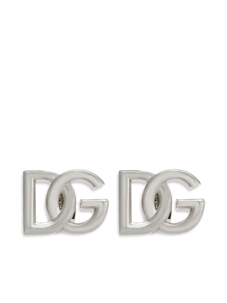  Dolce & Gabbana Dg Logo Stud Earrings - Silver 
