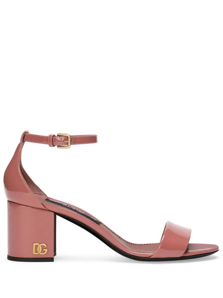  Dolce & Gabbana Dg Patent-leather Sandals - Pink 