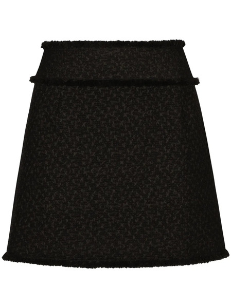  Dolce & Gabbana Dna Bouclé Mini Skirt - Black 