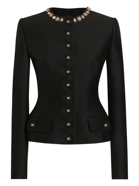  Dolce & Gabbana Dna Embellished Button-up Jacket - Black 