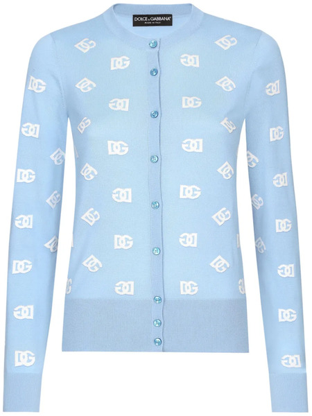  Dolce & Gabbana Dna Logo Print Cardigan - Blue 