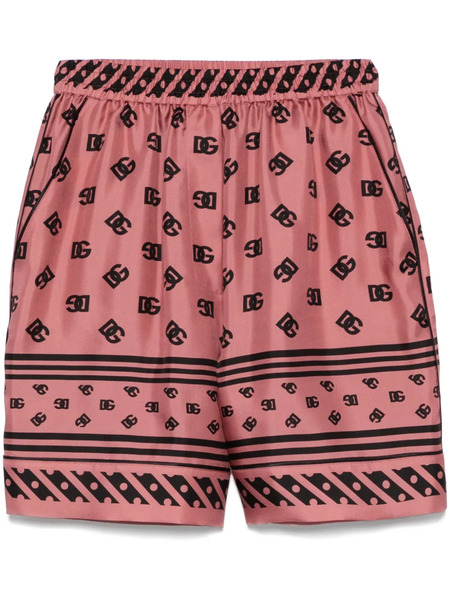  Dolce & Gabbana Dna Logo-print Shorts - Pink 