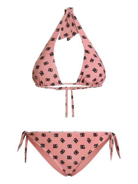 Dolce & Gabbana Dna Polka-dot Print Bikini - Pink 