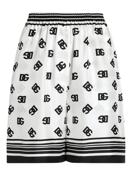  Dolce & Gabbana Dna Silk Shorts - White 