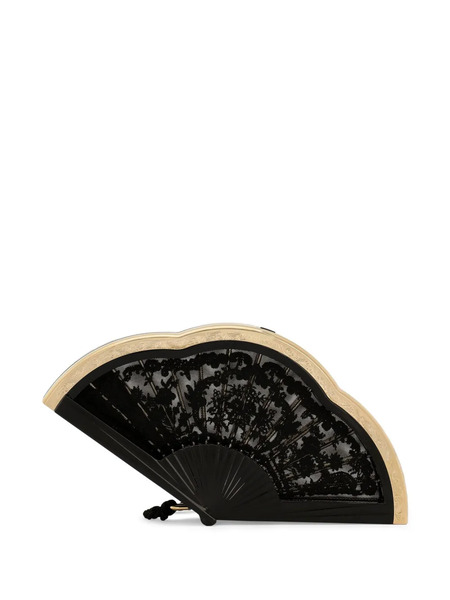  Dolce & Gabbana Dolce Box Leather Clutch Bag - Black 