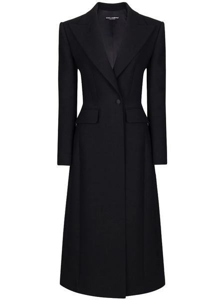  Dolce & Gabbana Double-breasted Long Coat - Black 