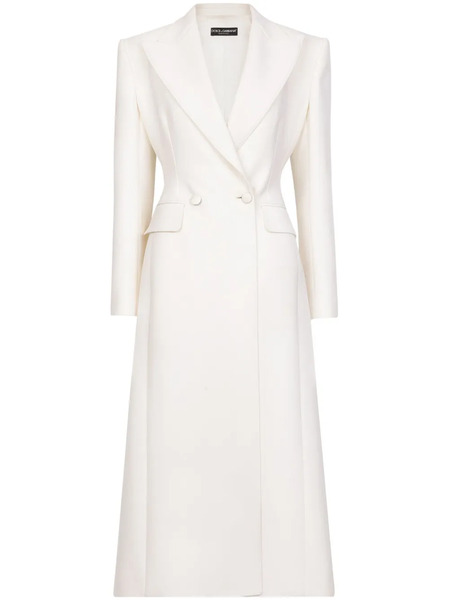  Dolce & Gabbana Double-breasted Long Coat - White 