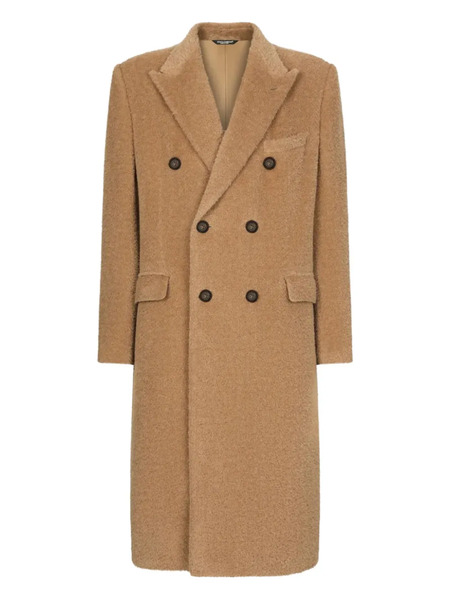  Dolce & Gabbana Double-breasted Wool Coat - Brown 