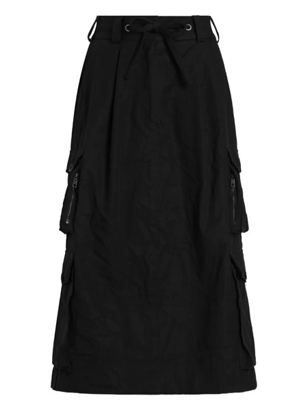  Dolce & Gabbana Drawstring Cargo Midi Skirt - Black 