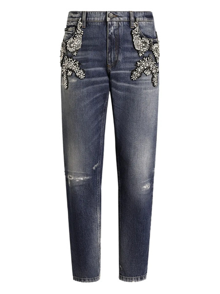 Dolce & Gabbana Embellished Jeans - Blue 
