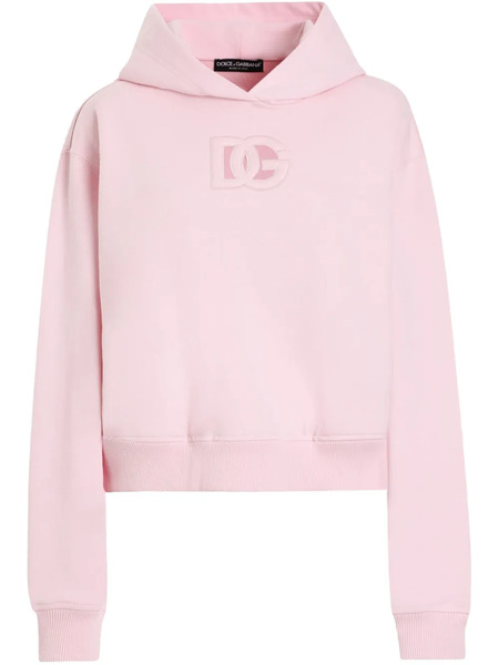  Dolce & Gabbana Embossed-logo Hoodie - Pink 