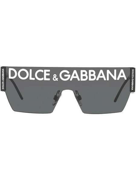  Dolce & Gabbana Eyewear Dg Logo Oversized-frame Sunglasses - Black 