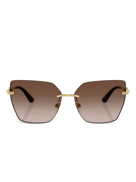  Dolce & Gabbana Eyewear Geometric-frame Sunglasses - Gold 