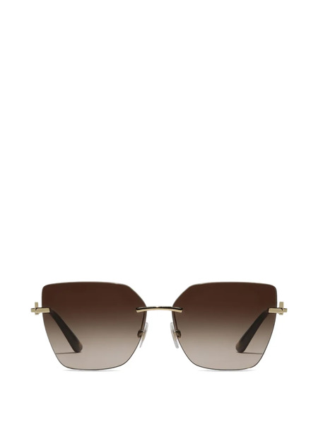  Dolce & Gabbana Eyewear Logo Sunglasses - Gold 