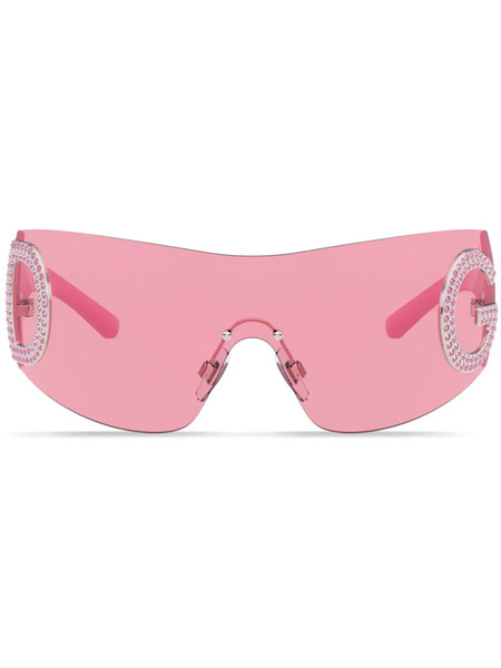  Dolce & Gabbana Eyewear Re-edition Shield Logo Sunglasses - Pink 