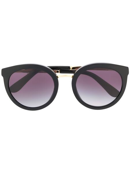  Dolce & Gabbana Eyewear Round Frame Sunglasses - Black 