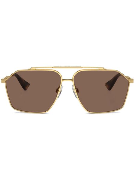  Dolce & Gabbana Eyewear Square-frame Sunglasses - Gold 