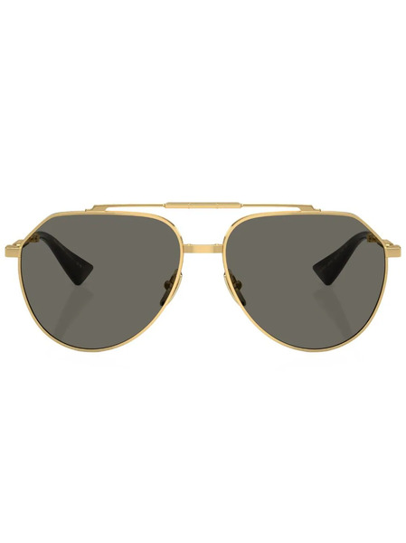  Dolce & Gabbana Eyewear Stefano Aviator-frame Sunglasses - Gold 