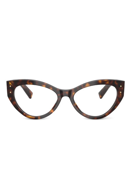  Dolce & Gabbana Eyewear Tortoiseshell Cat-eye Glasses - Brown 