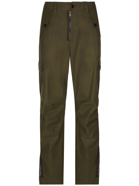  Dolce & Gabbana Flared Cargo Trousers - Green 