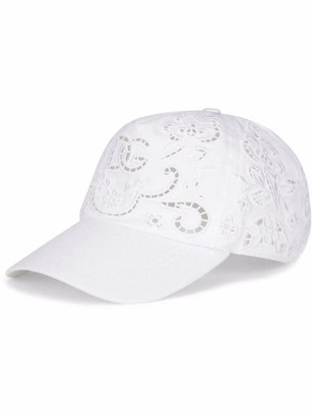  Dolce & Gabbana Floral-embroidered Baseball Cap - White 