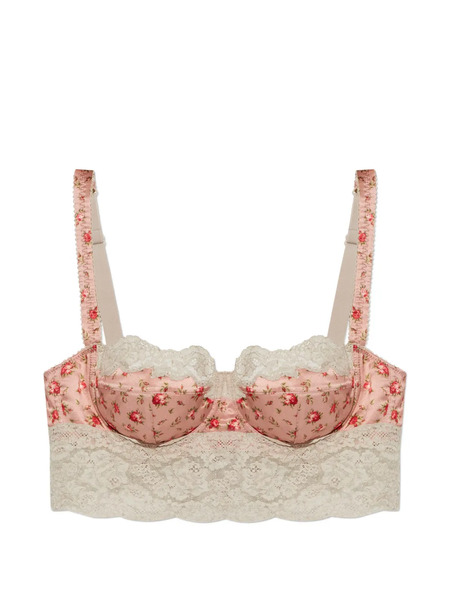  Dolce & Gabbana Floral Lace Bra - Pink 