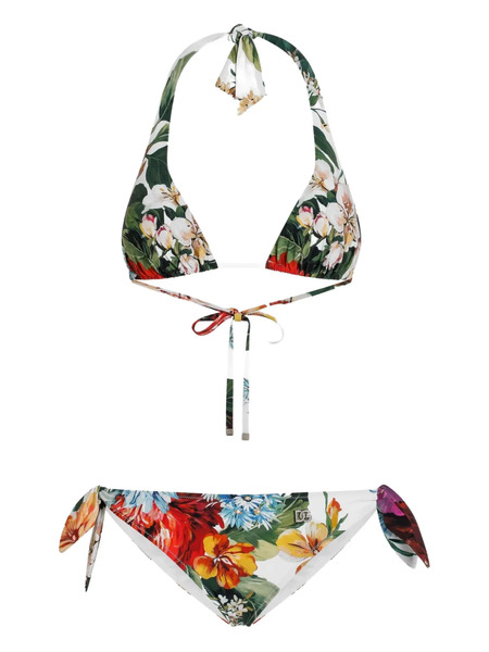  Dolce & Gabbana Floral-print Bikini Set - White 