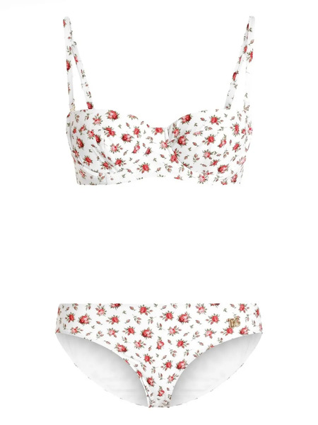  Dolce & Gabbana Floral-print Bikini - White 