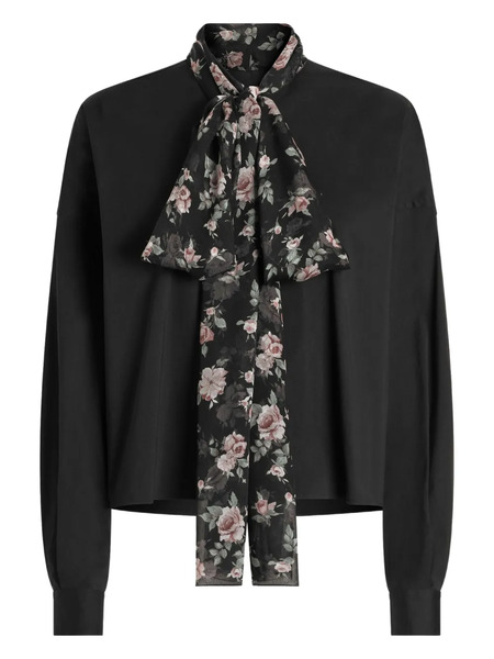  Dolce & Gabbana Floral Scarf Top - Black 