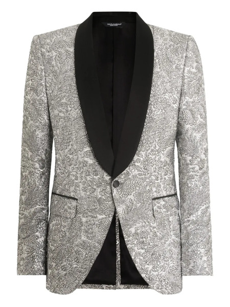  Dolce & Gabbana Floral Single-breasted Blazer - Silver 