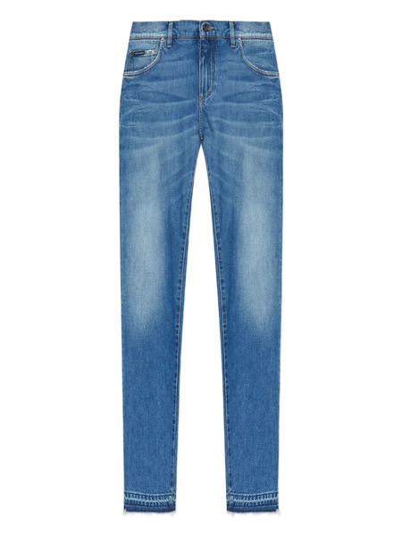  Dolce & Gabbana Frayed-hem Jeans - Blue 